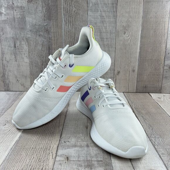 Adidas Women's Size 8 Puremotion Pride Running Shoes Sneakers White GY6797 - Picture 2 of 13
